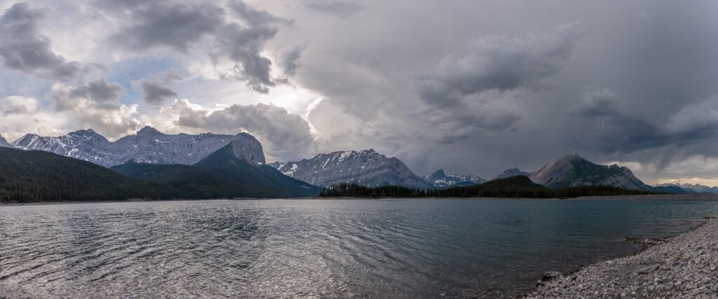 Upper Kananaskis Lake in Peter Lougheed Provincal Park, Kananaskis Country, Alberta, Canada