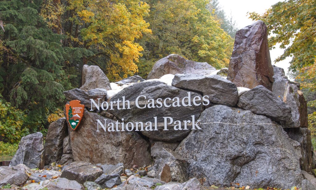 North Cascades National Park Sign