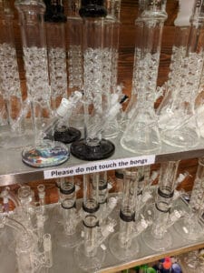 Do not touch the bongs