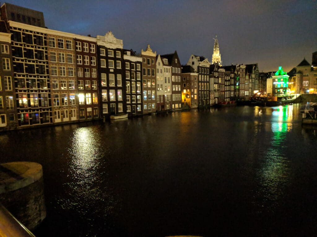 My morning arrival in Amsterdam