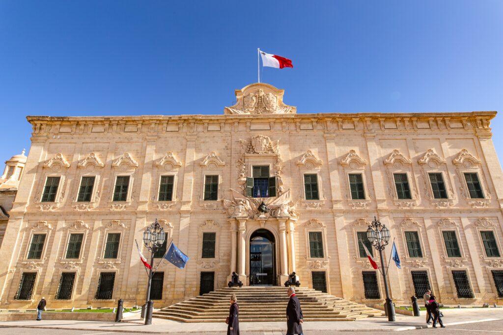 Auberge Castille in Valletta, Malta