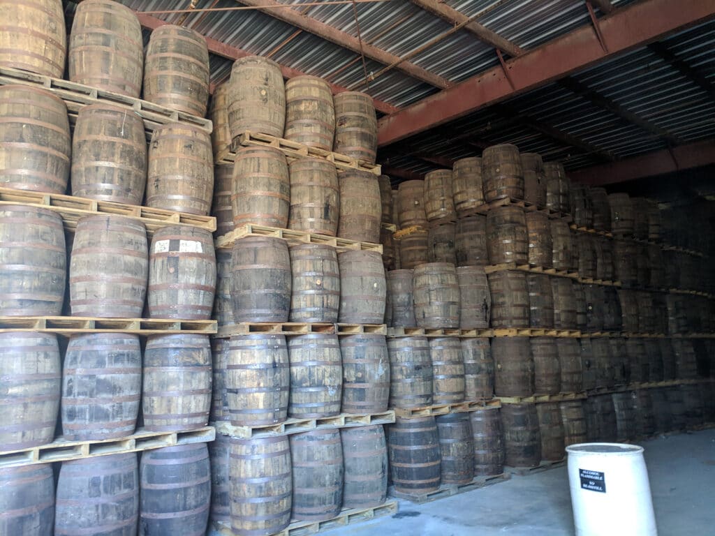 Barrels of Cruzan Rum on Saint Croix