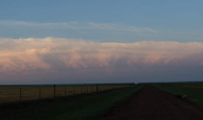 Storms to my east at Sunset in the Texas Panhandle