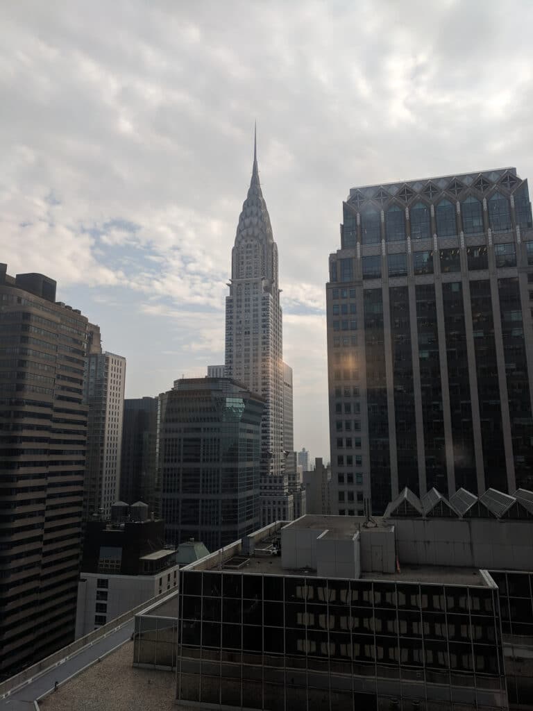 View of the Chrysler Building from the building I was working in