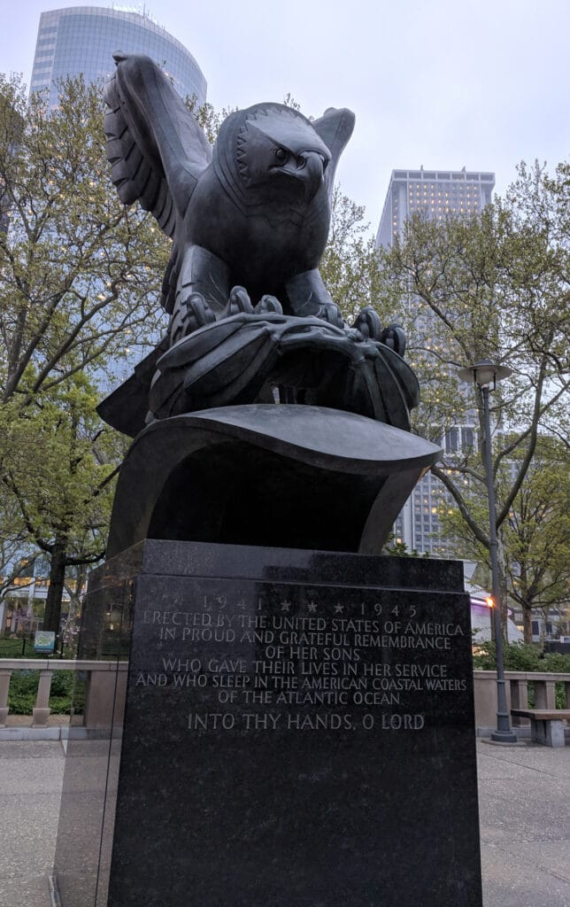 Eagle Statue in Battery Park