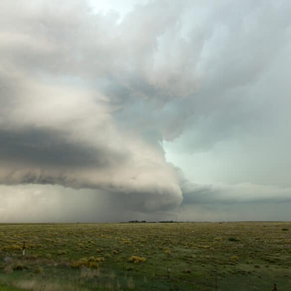 Tornadic supercell shortly after producing near Clayton, New Mexico on May 26, 2019.