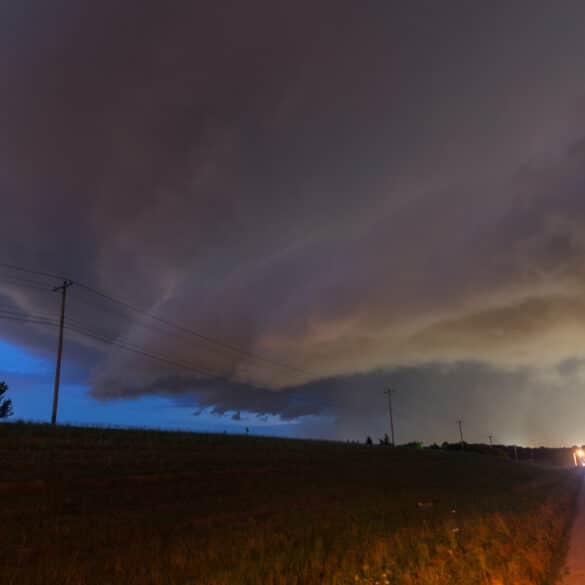 Supercell north of Tulsa
