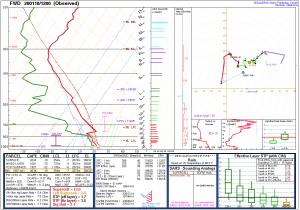 Fort Worth, TX 12Z Sounding January 10, 2020