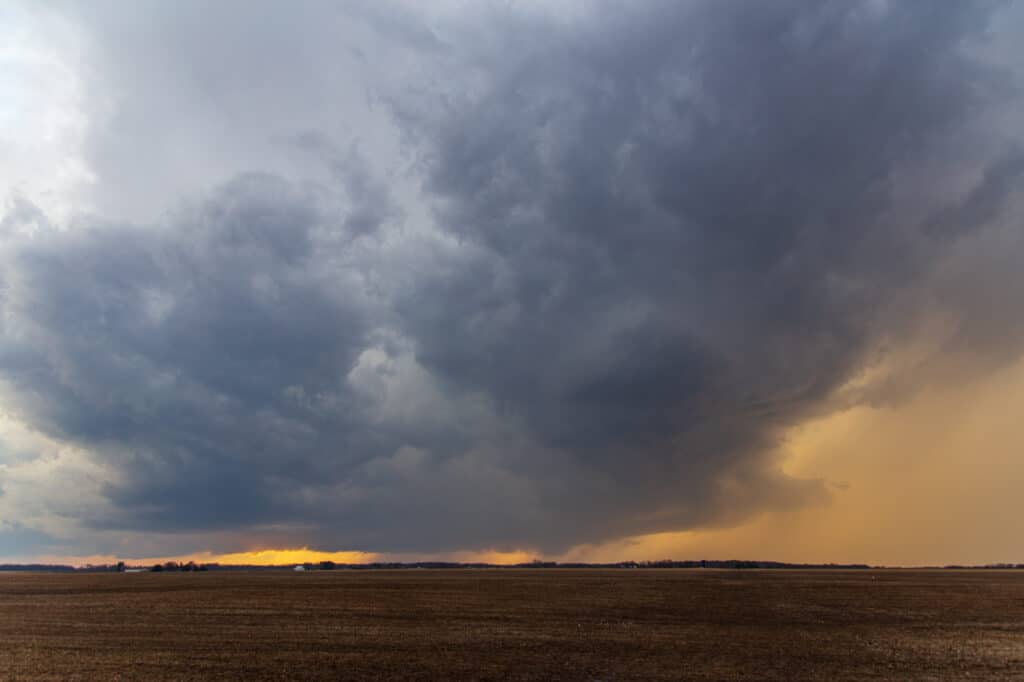 Supercell in Illinois west of Galesburg on March 28, 2020