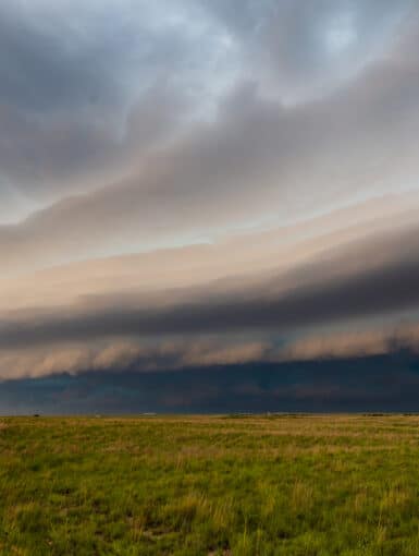 Photogenic shelf cloud south of Laverne, Oklahoma