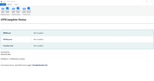 GPS Complete install screen