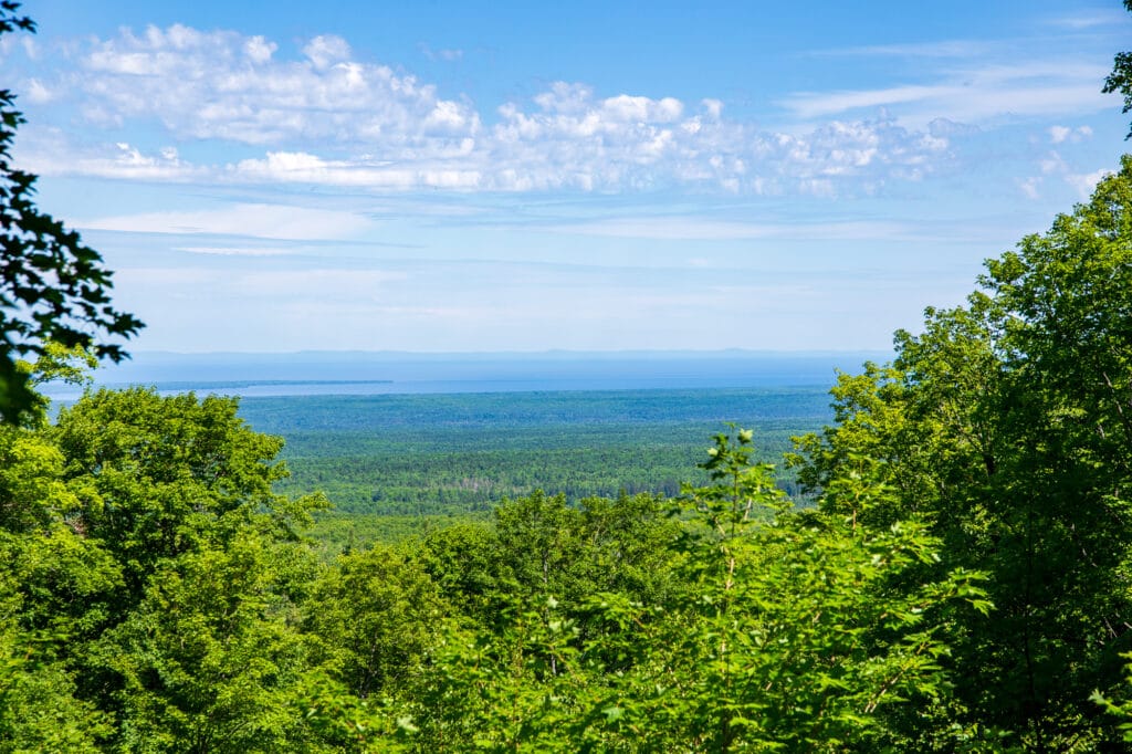 View from Mount Arvon, the highest point in Michigan.