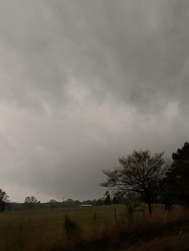 A supercell with a long-tracked strong tornado near Ashby, Alabama on March 25, 2021