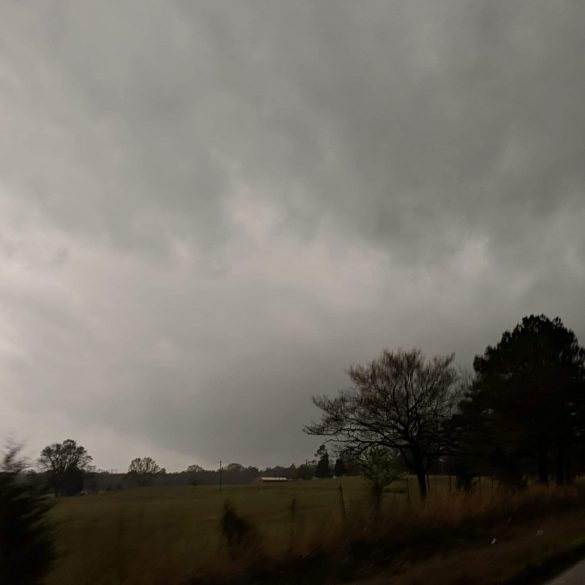 A supercell with a long-tracked strong tornado near Ashby, Alabama on March 25, 2021