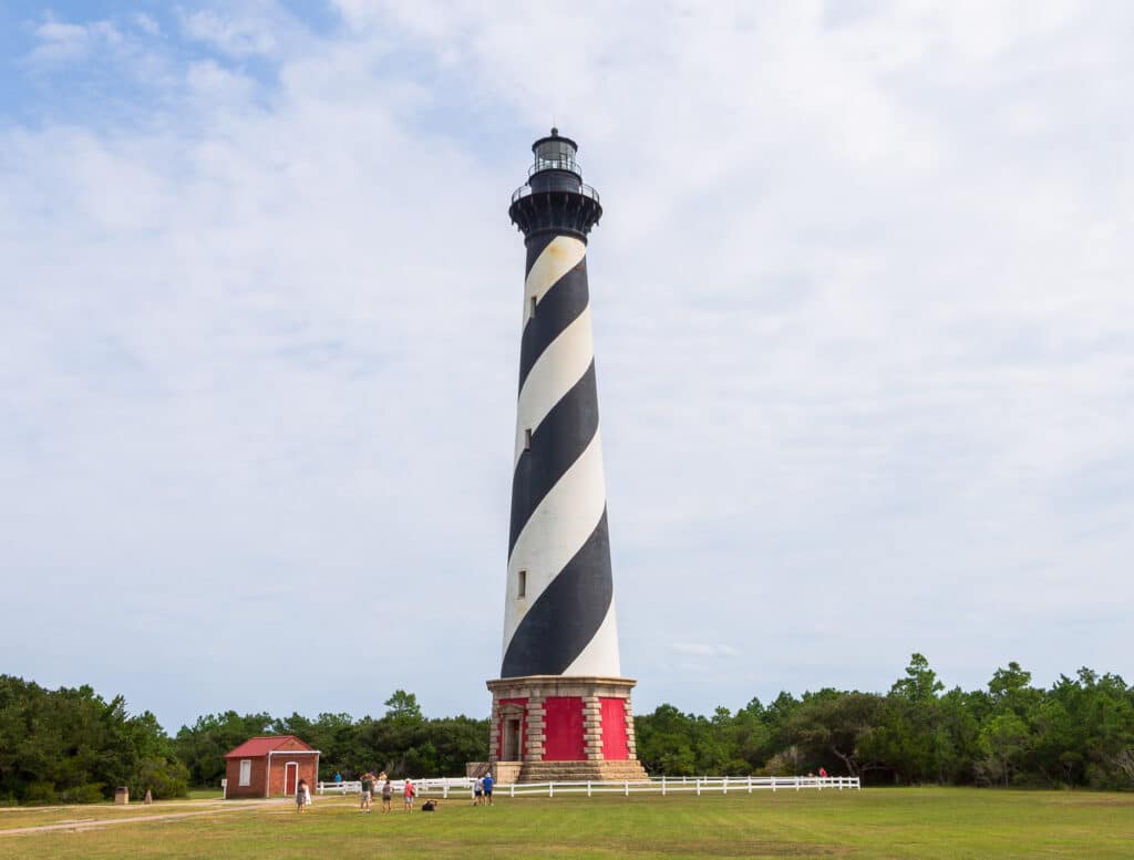Lighthouse on Cape Hatteras in Cape Hatteras National Seashore in the Outer Banks of North Carolina