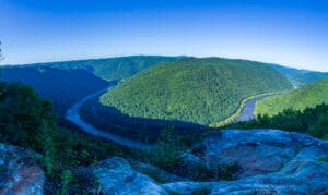 The Grand View in the New River Gorge National Park