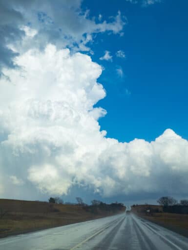 Back look at the supercell that would go on to produce the Winterset, Iowa tornado. Updrafts were very crisp this day.