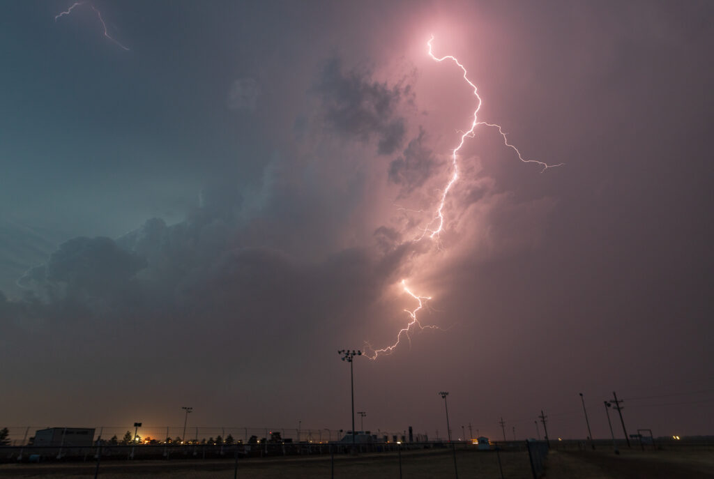 Lightning strike in Kansas