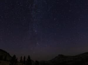 Orionid meteor shower in Yosemite National Park