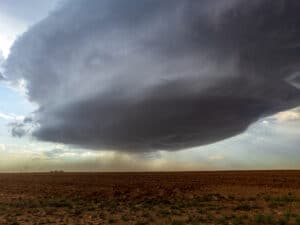 LP Supercell with pretty sculpted mesocyclone structure