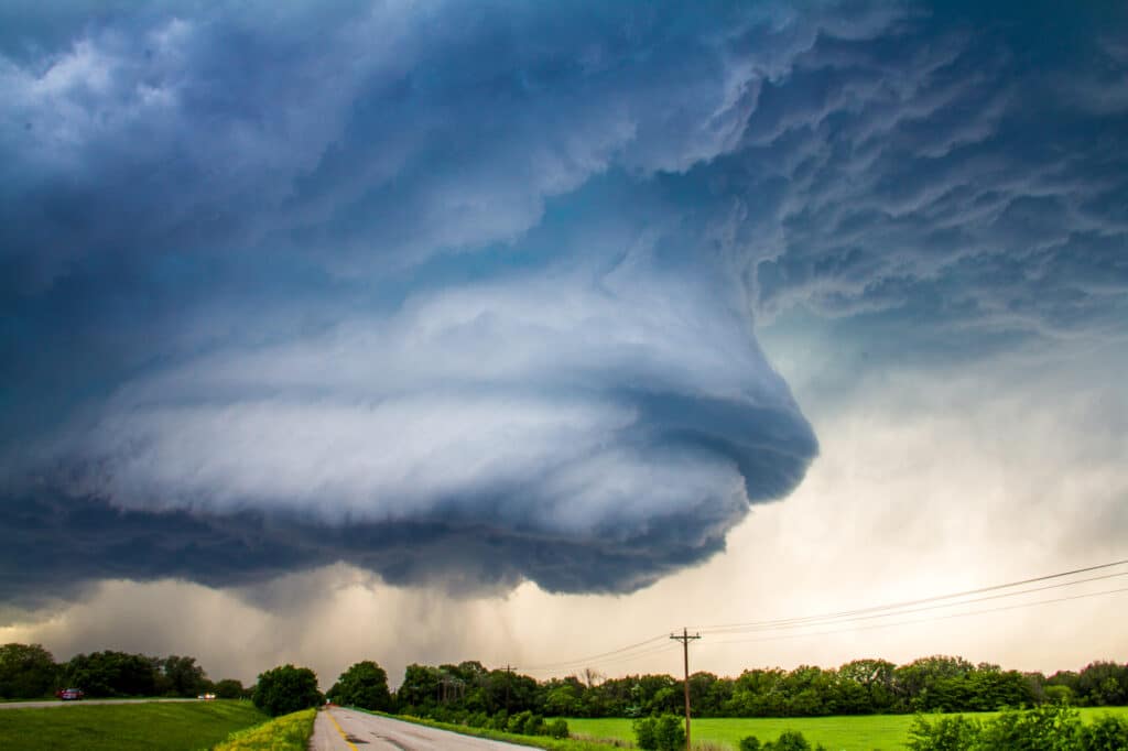 Supercell Structure Near Dublin, TX on April 26, 2015