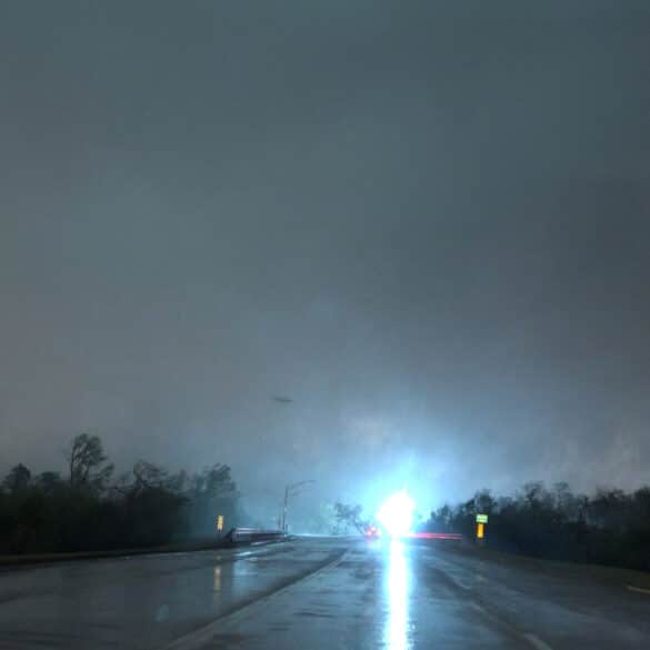 Powerflash during Seminole Oklahoma Tornado on May 4, 2022