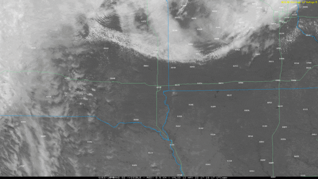 Sioux Falls, SD Visible Satellite 1716z 2022-05-12