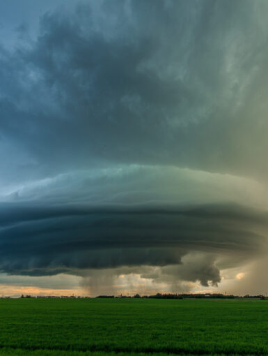 Beautifully structured supercell in Alberta Canada