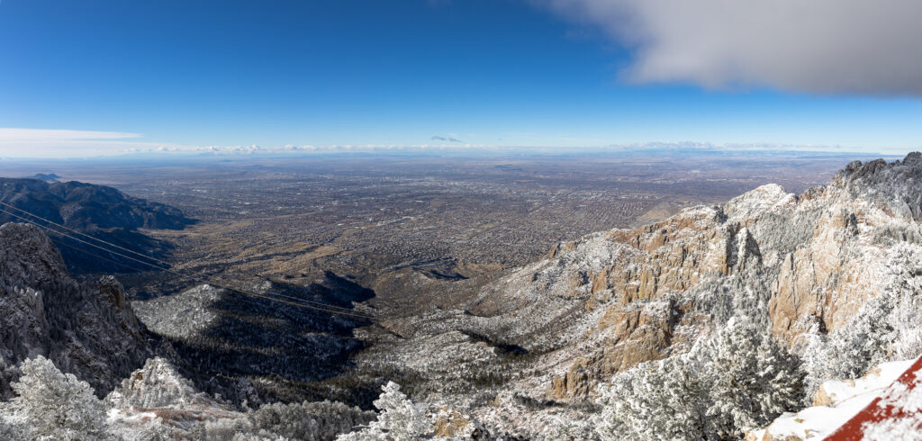 Top of Sandia Peak overlooking Albuquerque