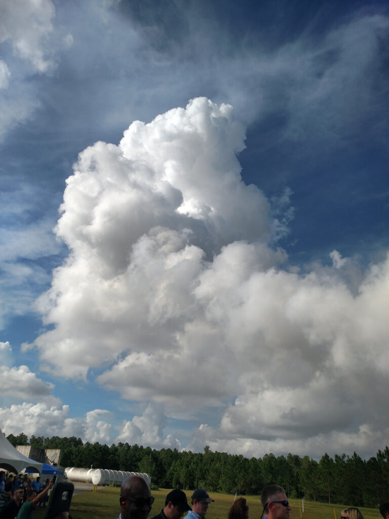 Rocket Exhaust causes cumulus clouds