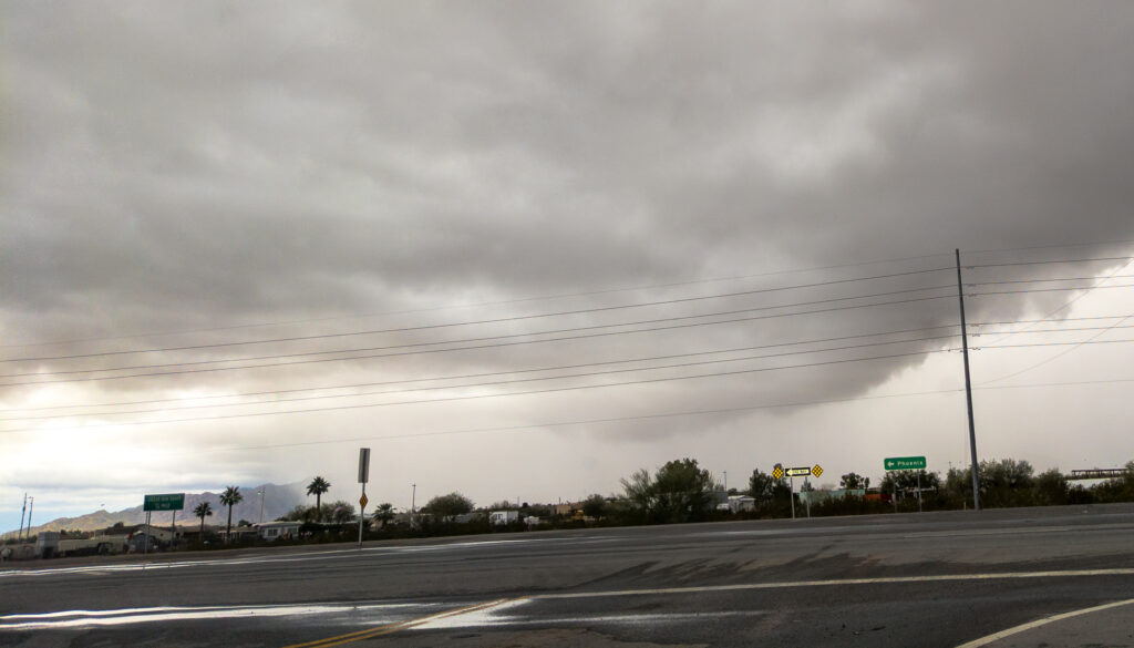 Severe Warned storm near Phoenix