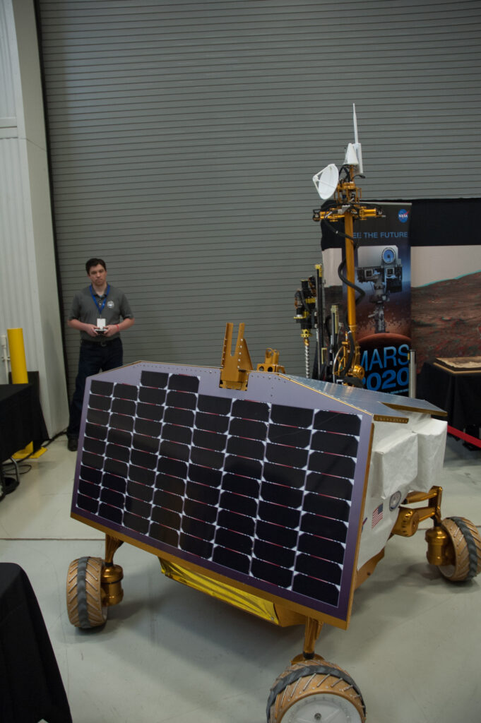 Solar panels that power rover