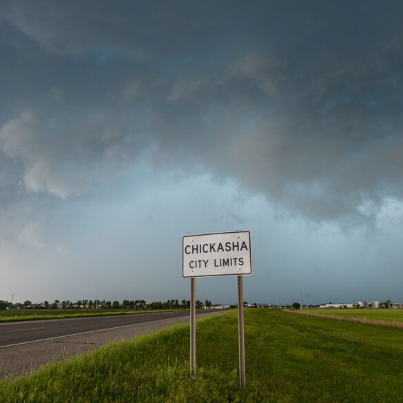 A storm over Chickasha, OK on May 13, 2023