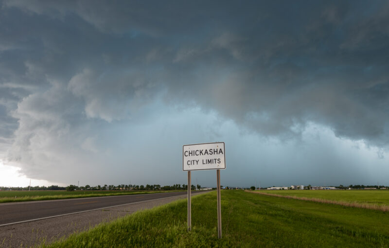 A storm over Chickasha, OK on May 13, 2023