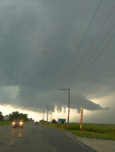 Wall Cloud west of Cicero Indiana on June 25, 2023