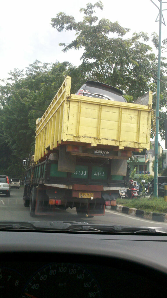 A truck in a truck in a truck