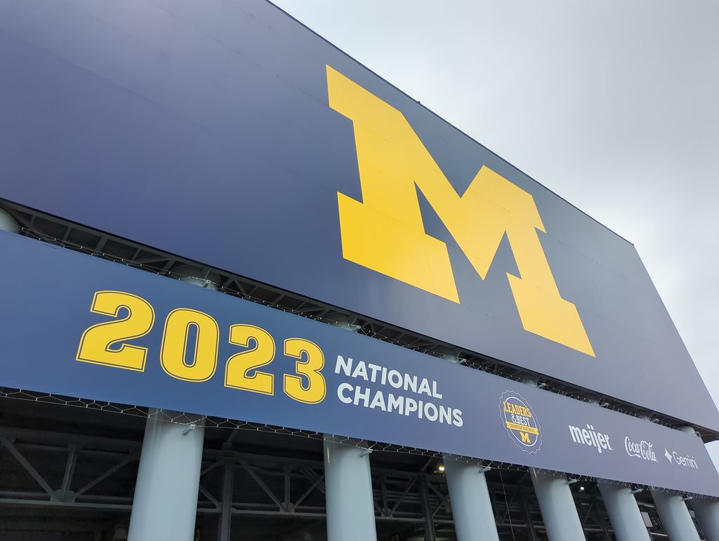 Michigan Stadium home of the 2023 National Champions